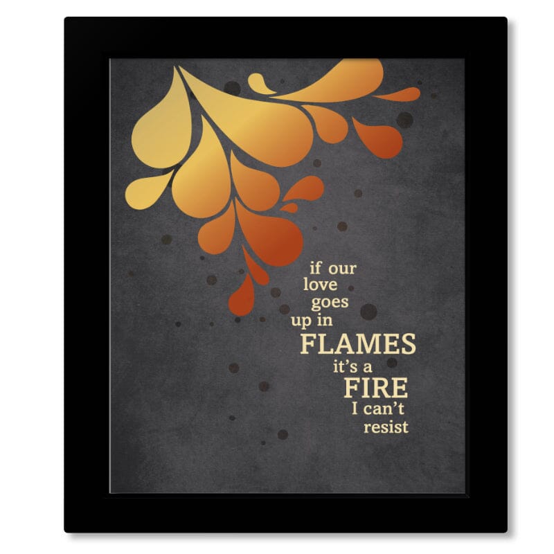 Cryin' by Aerosmith - Song Lyric Wall Art Music Quote Print Song Lyrics Art Song Lyrics Art 8x10 Framed Print (without mat)