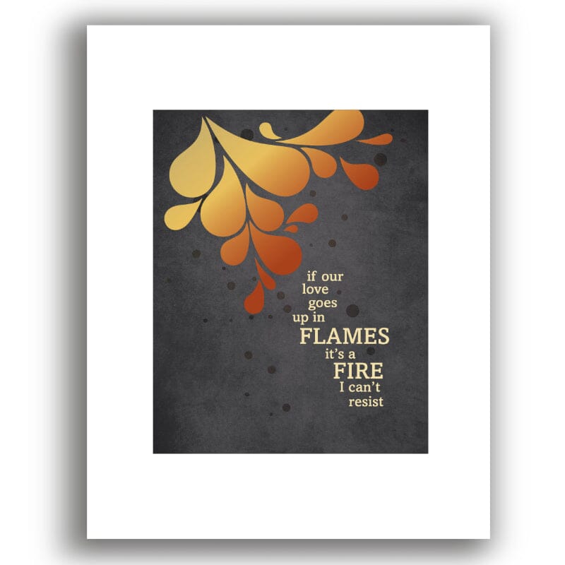 Cryin' by Aerosmith - Song Lyric Wall Art Music Quote Print Song Lyrics Art Song Lyrics Art 8x10 White Matted Print