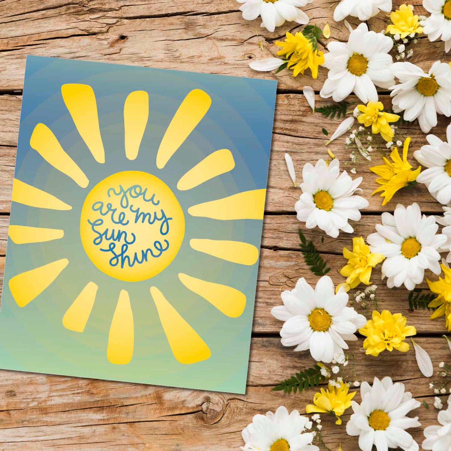 You are My Sunshine - Song Lyric Poster Art Kids Playroom Song Lyrics Art Song Lyrics Art 8x10 Unframed Print