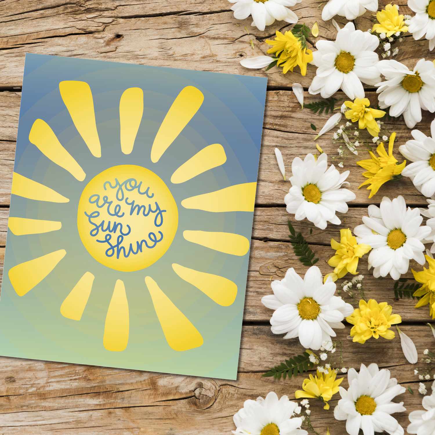 You are My Sunshine - Song Lyric Poster Art Kids Playroom Song Lyrics Art Song Lyrics Art 8x10 Unframed Print 
