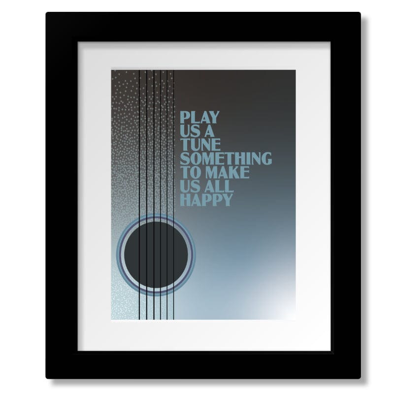 Dear Mr Fantasy by Traffic - 60s Music Song Lyric Wall Art Song Lyrics Art Song Lyrics Art 8x10 Matted and Framed Print