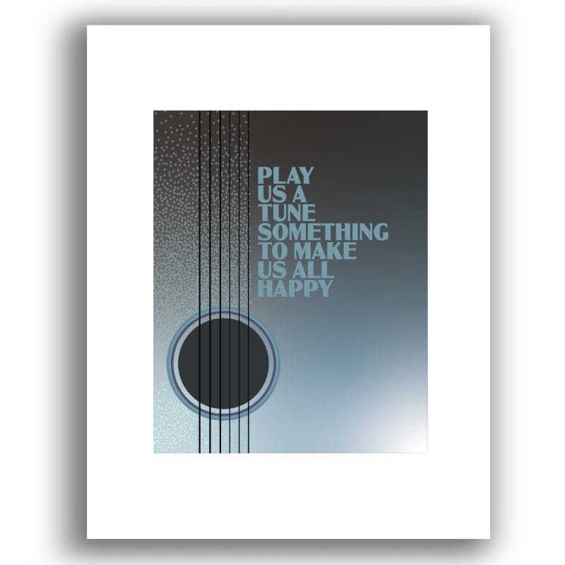 Dear Mr Fantasy by Traffic - 60s Music Song Lyric Wall Art Song Lyrics Art Song Lyrics Art 11x14 White Matted Unframed Print