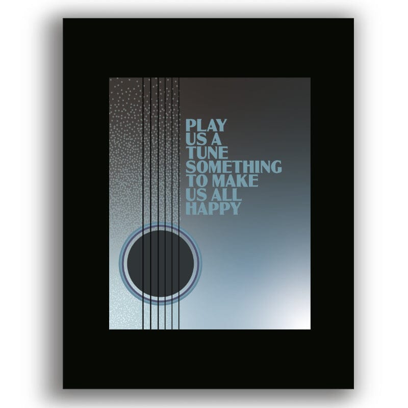 Dear Mr Fantasy by Traffic - 60s Music Song Lyric Wall Art Song Lyrics Art Song Lyrics Art 8x10 Black Matted Print