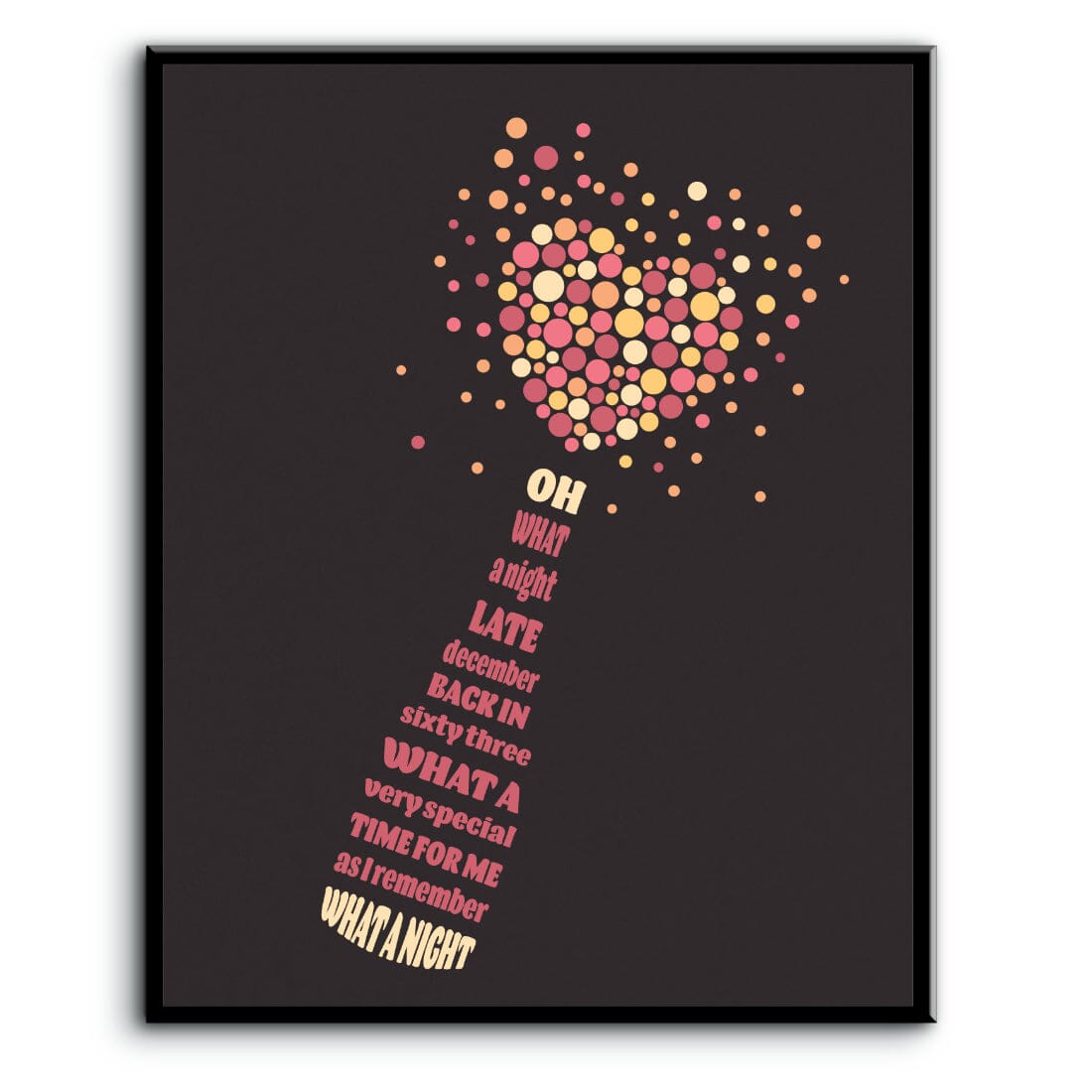 December 1963 by The Four Seasons - Song Lyric 70s Music Art Song Lyrics Art Song Lyrics Art 8x10 Plaque Mount