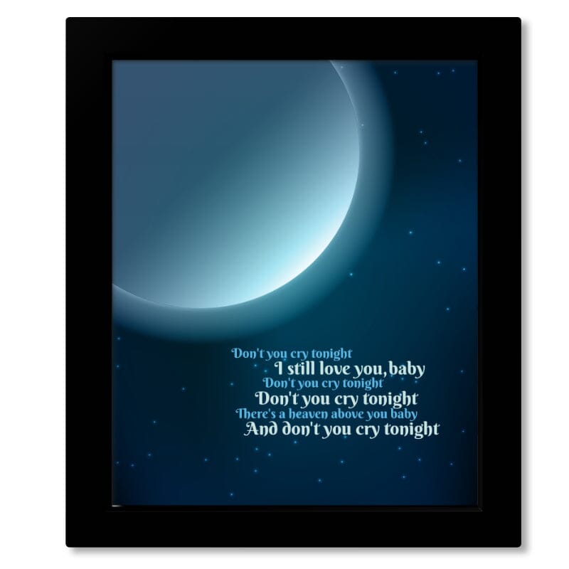 Don't Cry by Guns n' Roses - Song Lyric Art Wall Print Song Lyrics Art Song Lyrics Art 8x10 Framed Print (without mat) 