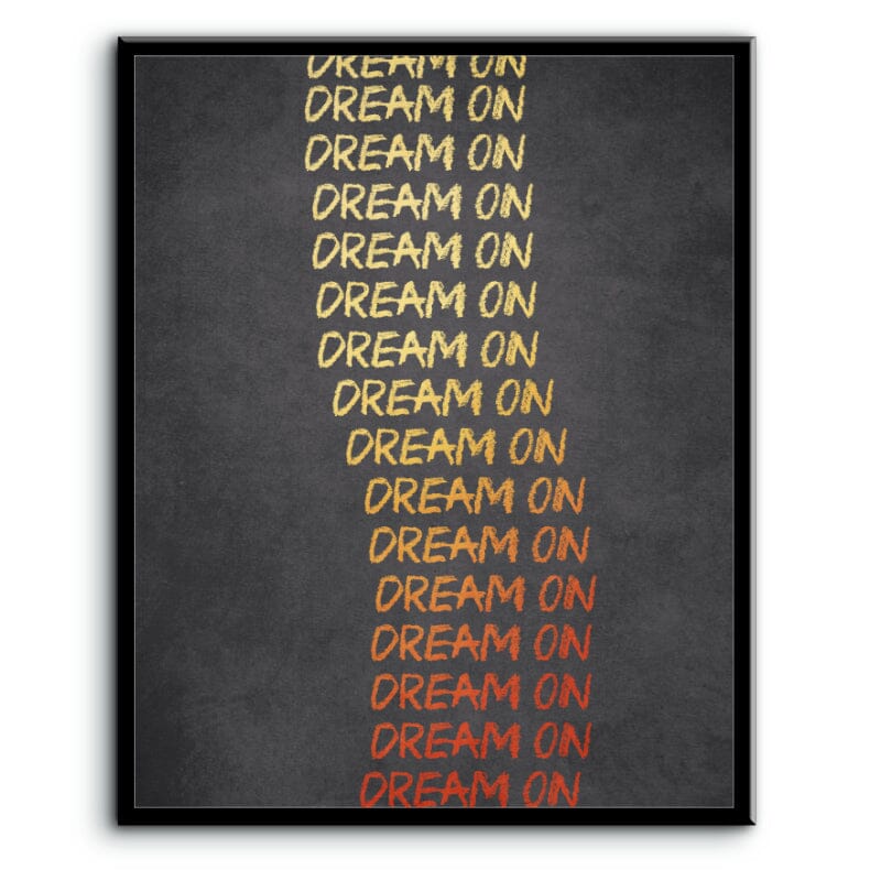Dream On by Aerosmith - Song Lyric Rock Music Wall Print Song Lyrics Art Song Lyrics Art 8x10 Plaque Mount