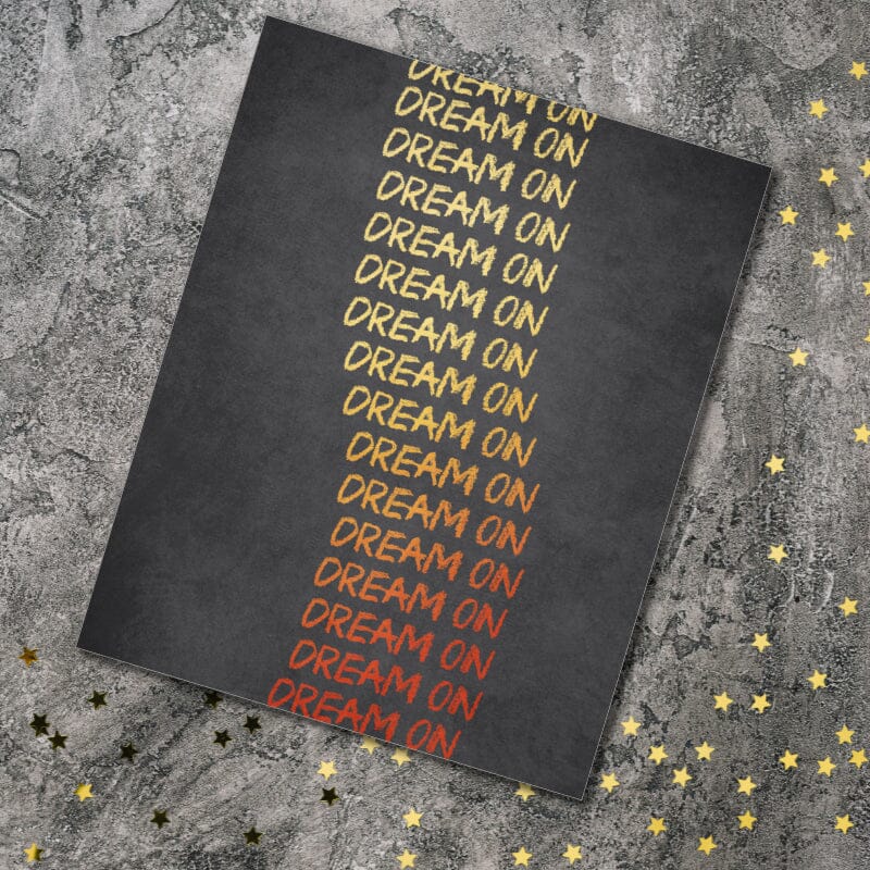 Dream On by Aerosmith - Song Lyric Rock Music Wall Print Song Lyrics Art Song Lyrics Art 8x10 Unframed Print