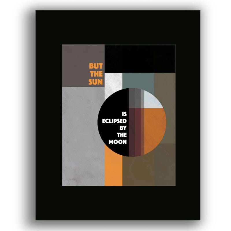 Eclipse by Pink Floyd - Lyric Song Wall Decor Artwork Print Song Lyrics Art Song Lyrics Art 8x10 Black Matted Print