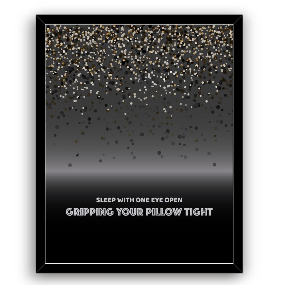 Enter Sandman by Metallica - Song Lyric Wall Visual Art Print Song Lyrics Art Song Lyrics Art 8x10 Framed Print (without mat)