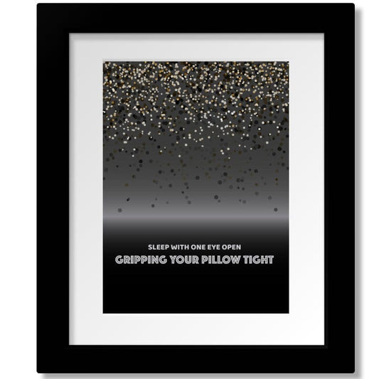 Enter Sandman by Metallica - Song Lyric Wall Visual Art Print Song Lyrics Art Song Lyrics Art 8x10 Matted and Framed Print