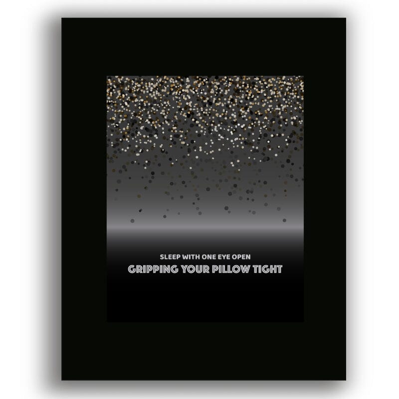 Enter Sandman by Metallica - Song Lyric Wall Visual Art Print Song Lyrics Art Song Lyrics Art 8x10 Unframed Black Matted Print