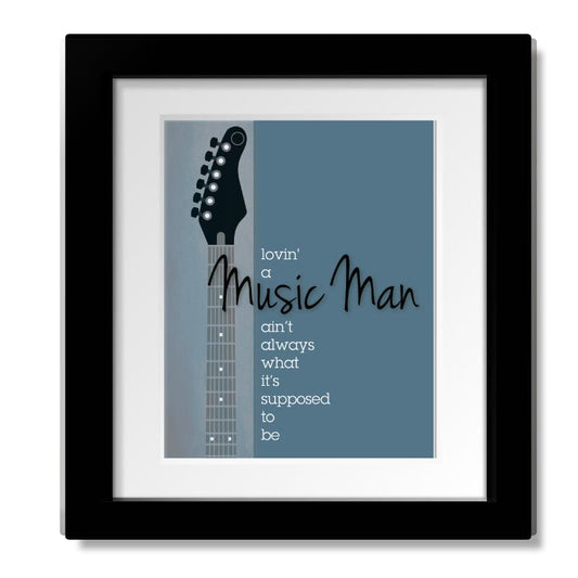 Faithfully by Journey - Wedding Song Lyrics Art Music Poster Song Lyrics Art Song Lyrics Art 8x10 Matted and Framed Print