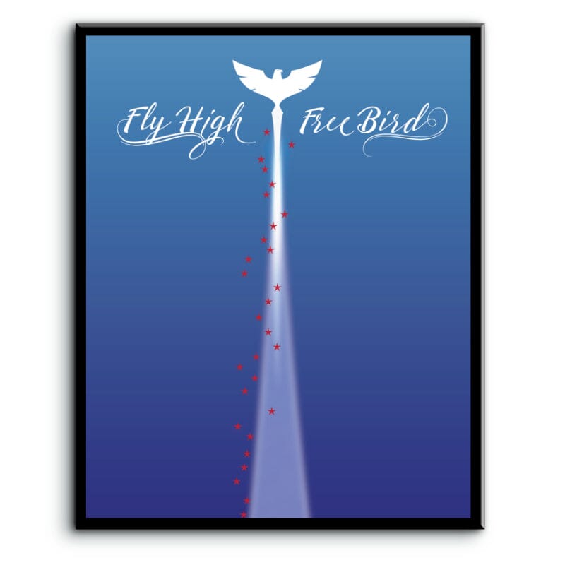 Free Bird by Lynyrd Skynyrd - Rock Music Song Lyric Artwork Song Lyrics Art Song Lyrics Art 8x10 Plaque Mount