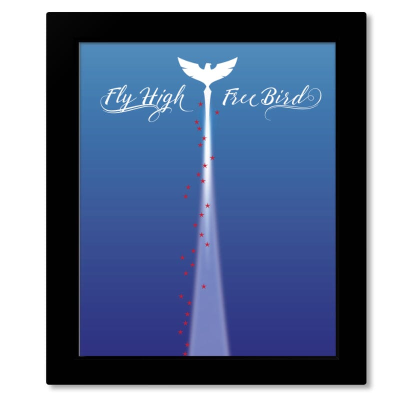 Free Bird by Lynyrd Skynyrd - Rock Music Song Lyric Artwork Song Lyrics Art Song Lyrics Art 8x10 Framed Print (withour Mat)