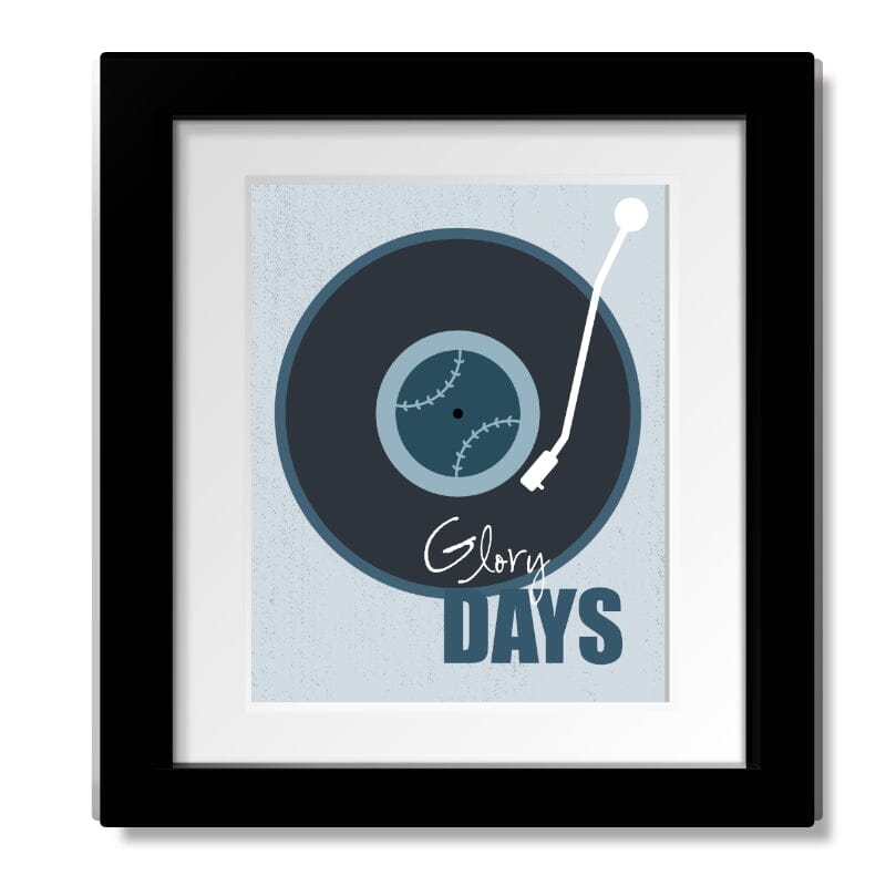 Glory Days by Bruce Springsteen - Lyric Print Wall Decor Art Song Lyrics Art Song Lyrics Art 8x10 Matted and Framed Print