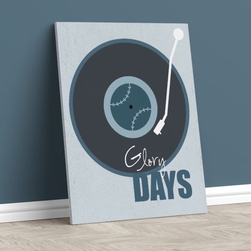 Glory Days by Bruce Springsteen - Lyric Print Wall Decor Art Song Lyrics Art Song Lyrics Art 11x14 Canvas Wrap