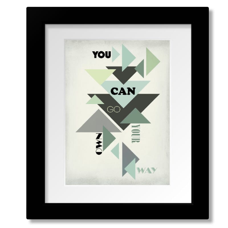 Go Your Own Way by Fleetwood Mac - Classic Rock Music Art Song Lyrics Art Song Lyrics Art 8x10 Matted and Framed Print