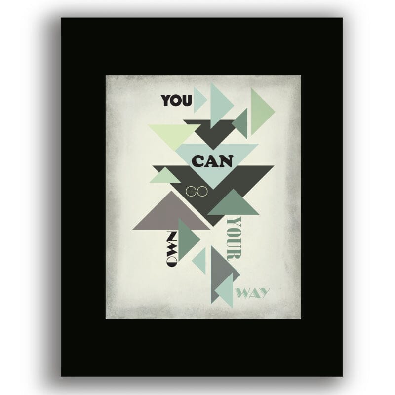 Go Your Own Way by Fleetwood Mac - Classic Rock Music Art Song Lyrics Art Song Lyrics Art 8x10 Black Matted Print