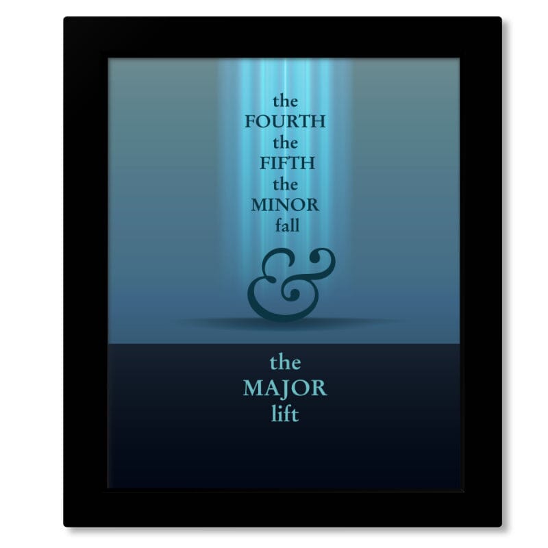 Hallelujah by Leonard Cohen - 80s Song Lyric Art Print Song Lyrics Art Song Lyrics Art 8x10 Framed Print (without Mat)