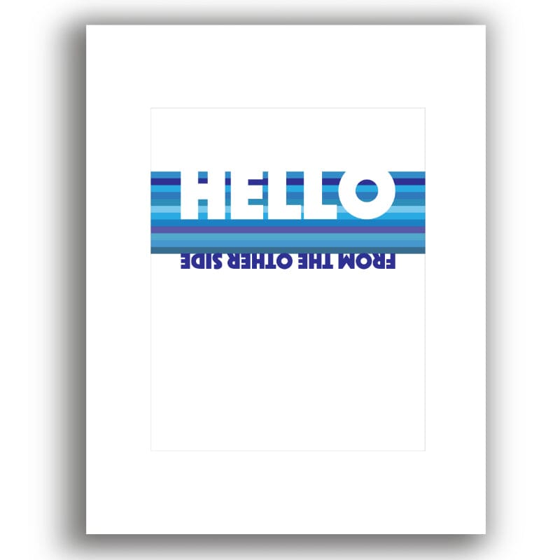 Hello by Adele - Song Lyrics Art Poster Wall Print Decor Song Lyrics Art Song Lyrics Art 8x10 White Matted Print