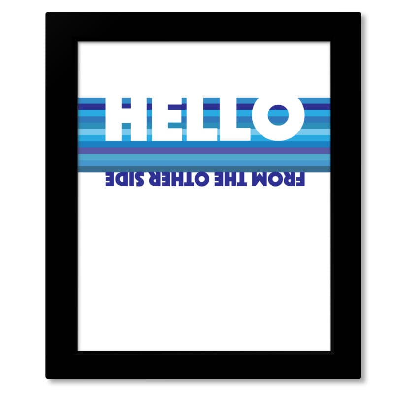 Hello by Adele - Song Lyrics Art Poster Wall Print Decor Song Lyrics Art Song Lyrics Art 8x10 Framed Print (without mat)
