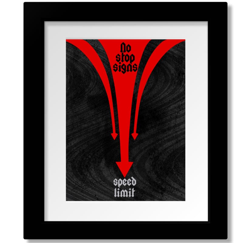 Highway to Hell by ACDC - Rock Lyrics Inspired Art Print Song Lyrics Art Song Lyrics Art 8x10 Matted and Framed Print