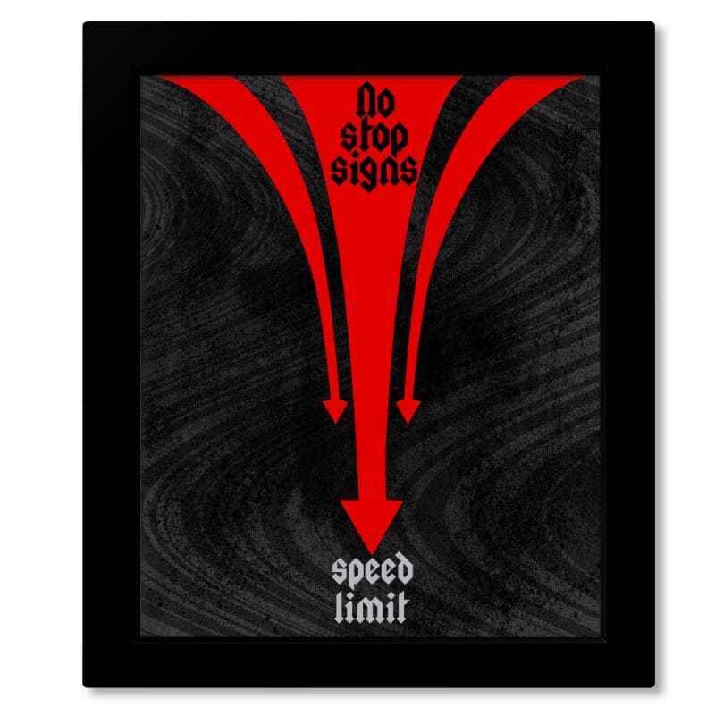 Highway to Hell by ACDC - Rock Lyrics Inspired Art Print Song Lyrics Art Song Lyrics Art 8x10 Framed Print (without Mat)