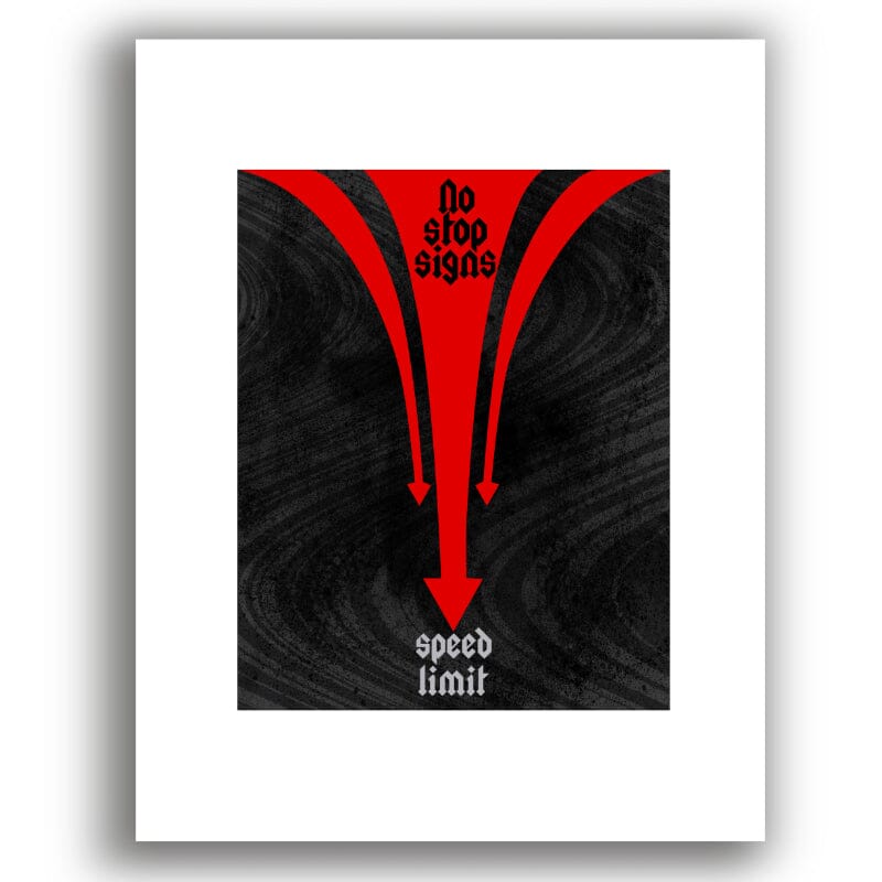 Highway to Hell by ACDC - Rock Lyrics Inspired Art Print Song Lyrics Art Song Lyrics Art 8x10 Unframed White Matted Print