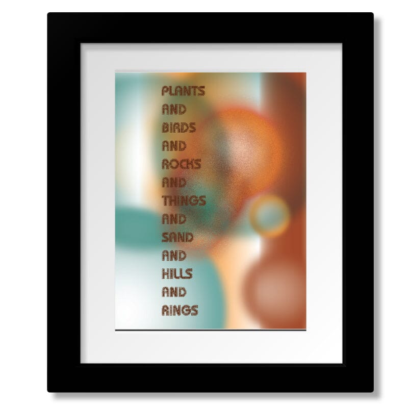Horse With No Name by America Band - Song Lyrics Art Print Song Lyrics Art Song Lyrics Art 8x10 Matted and Framed Print