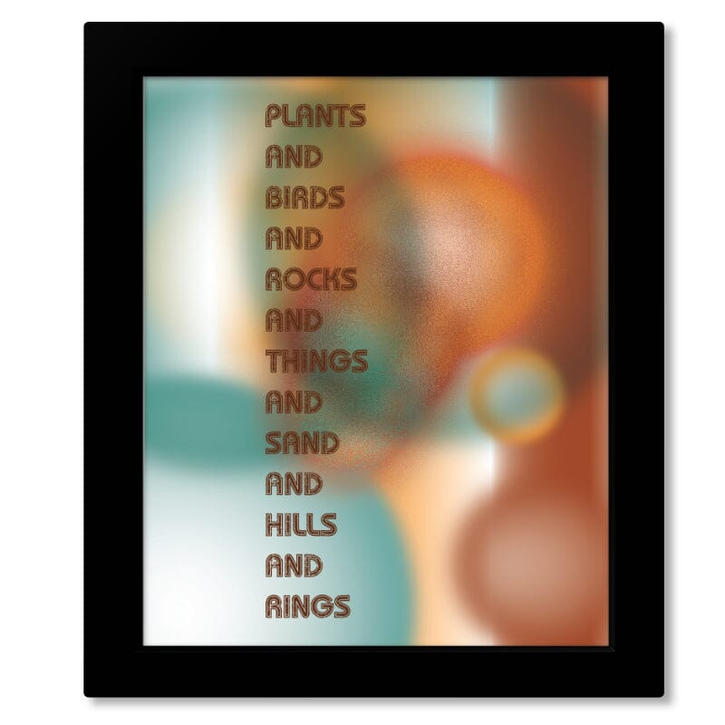 Horse With No Name by America Band - Song Lyrics Art Print Song Lyrics Art Song Lyrics Art 11x14 Framed Print (without Mat)