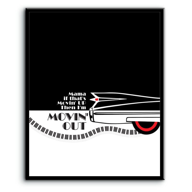 I'm Movin' Out (Anthony's Song) by Billy Joel - Music Art Song Lyrics Art Song Lyrics Art 8x10 Plaque Mount
