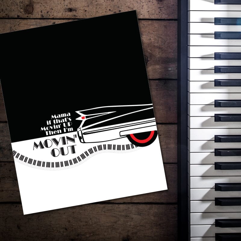I'm Movin' Out (Anthony's Song) by Billy Joel - Music Art Song Lyrics Art Song Lyrics Art 8x10 Unframed Print
