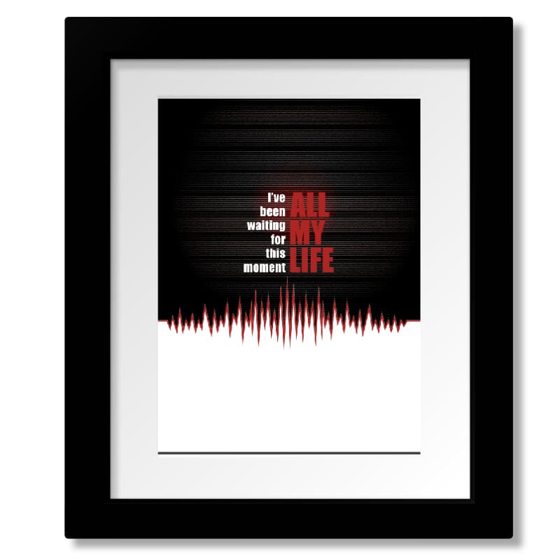 In the Air Tonight by Phil Collins - Rock Music Lyric Art Song Lyrics Art Song Lyrics Art 8x10 Matted and Framed Print
