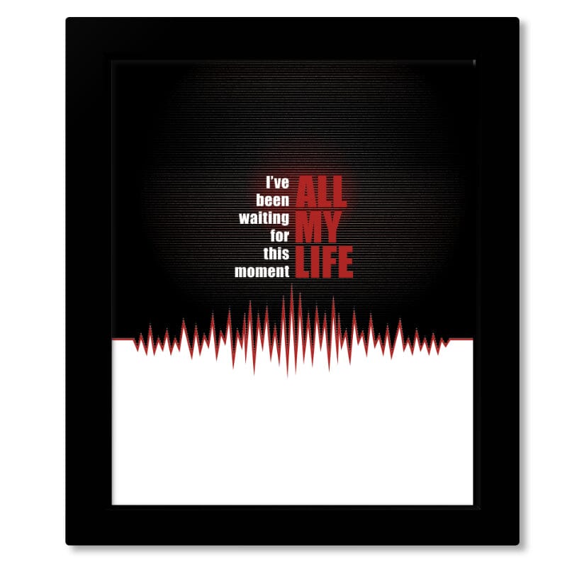 In the Air Tonight by Phil Collins - Rock Music Lyric Art Song Lyrics Art Song Lyrics Art 8x10 Framed Print (without mat)