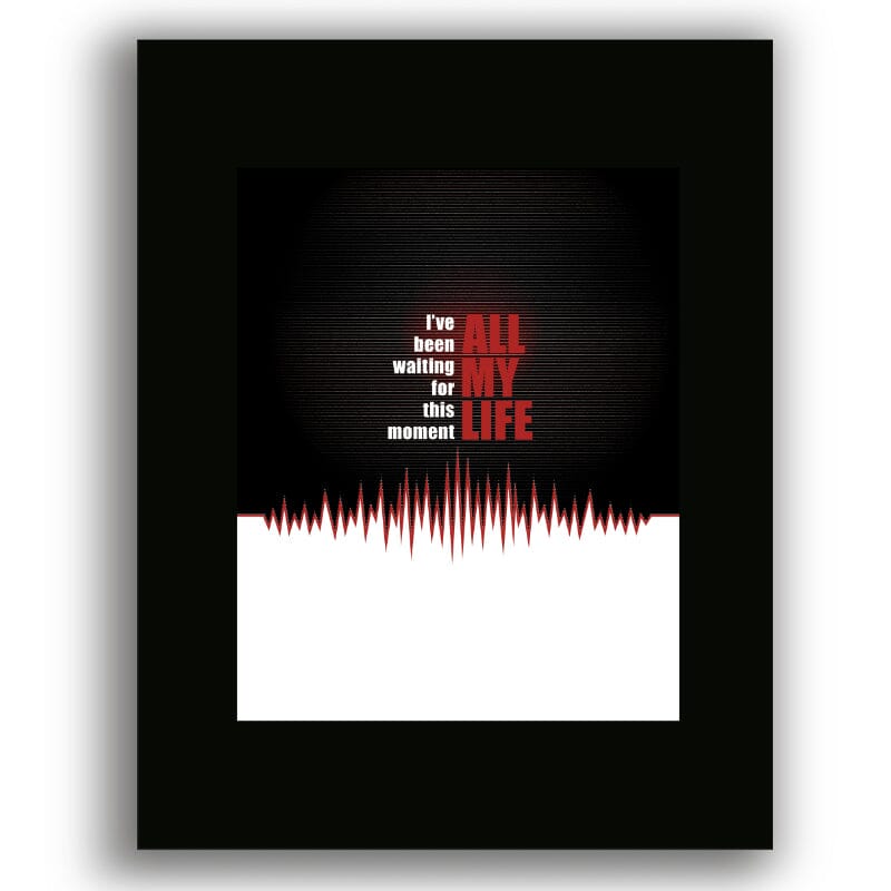 In the Air Tonight by Phil Collins - Rock Music Lyric Art Song Lyrics Art Song Lyrics Art 8x10 Black Matted Unframed Print