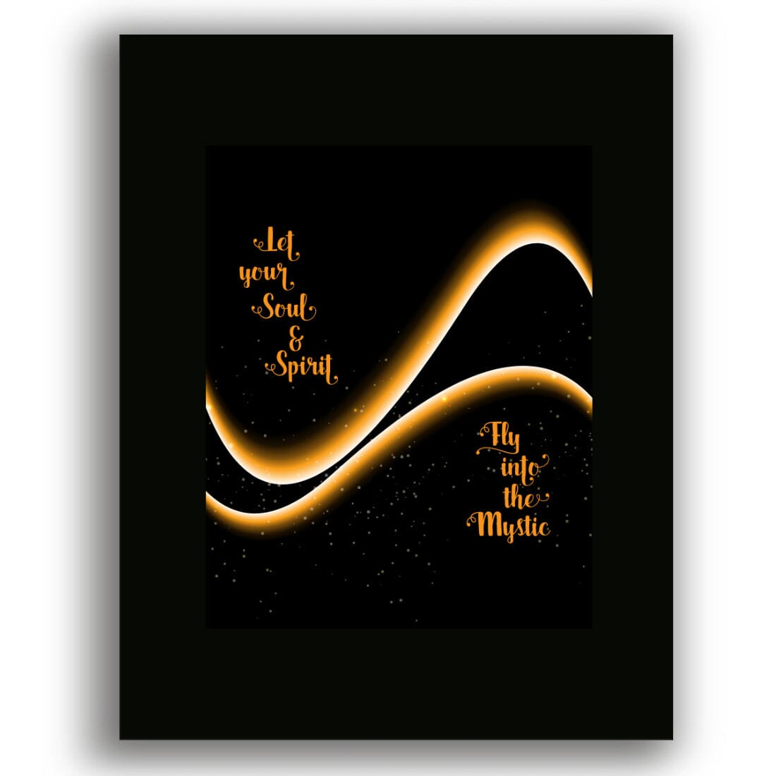 Into the Mystic by Van Morrison - Lyrical Art Music Poster Song Lyrics Art Song Lyrics Art 8x10 Black Matted Unframed Print