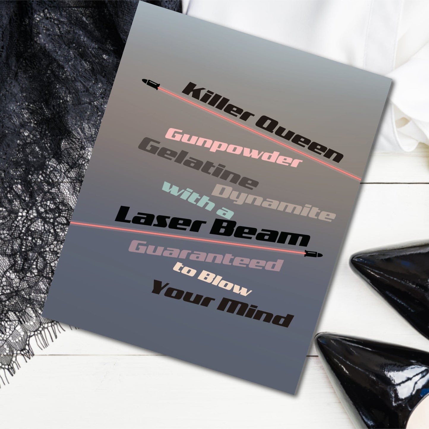 Killer Queen by Queen - Song Lyrics Inspired Art Wall Decor Song Lyrics Art Song Lyrics Art 8x10 Unframed Print