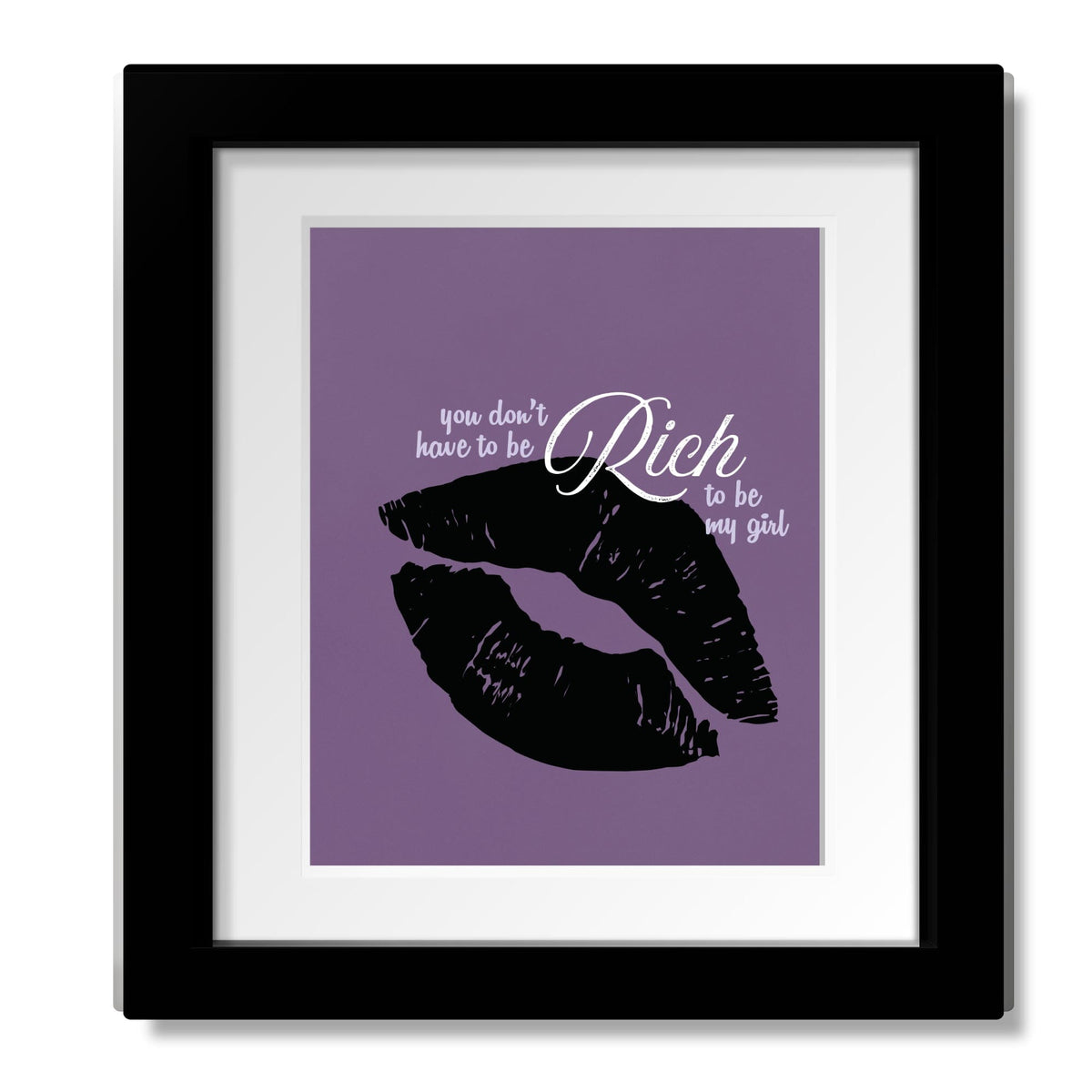 Kiss by Prince - Classic Rock Memorabilia Song Lyric Art Song Lyrics Art Song Lyrics Art 8x10 Matted and Framed Print