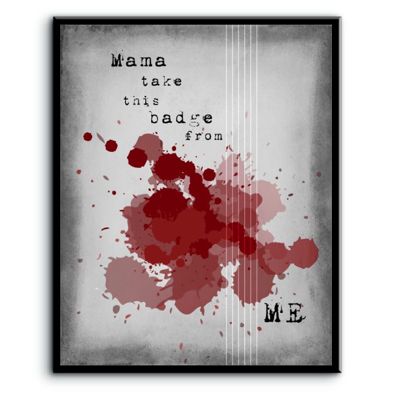 Knockin' on Heavens Door by Bob Dylan - Song Lyric Art Print Song Lyrics Art Song Lyrics Art 8x10 Plaque Mount