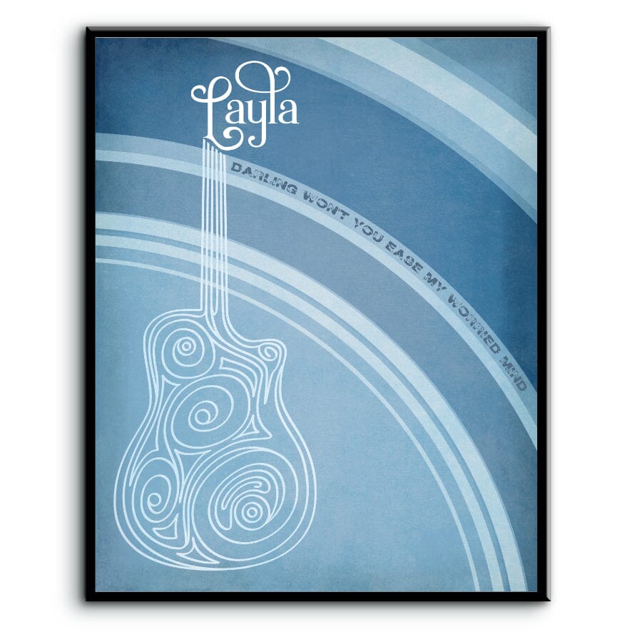 Layla by Eric Clapton - Musical Poster Lyric Wall Art Print Song Lyrics Art Song Lyrics Art 8x10 Plaque Mount
