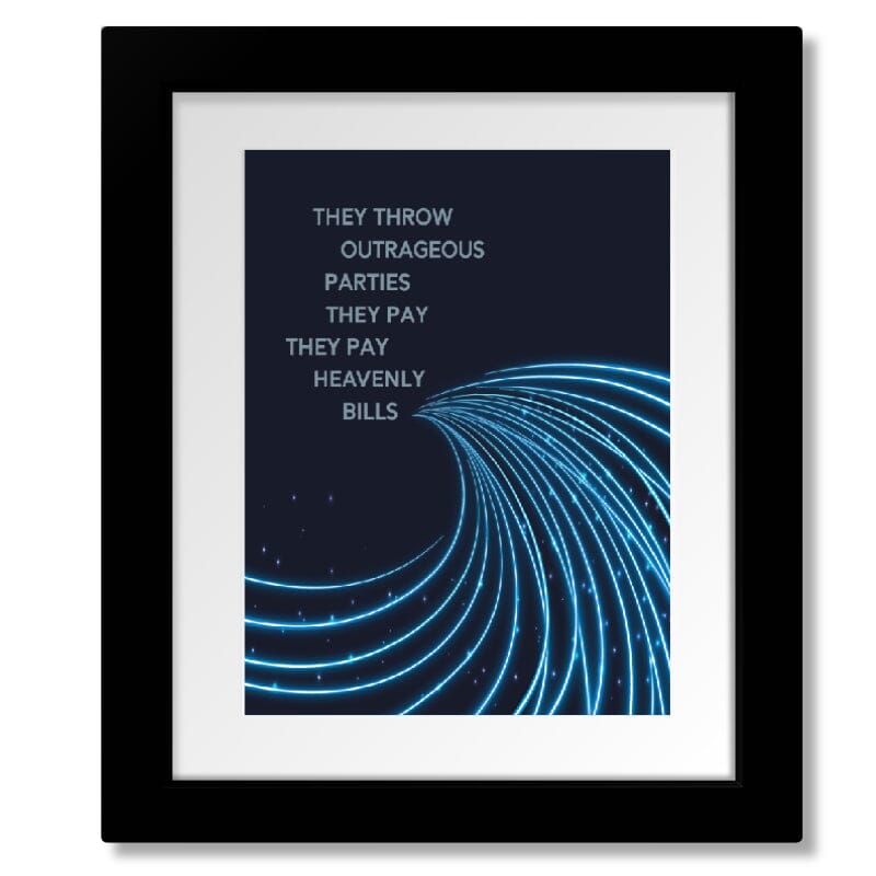 Life in the Fast Lane by the Eagles - Song Lyric Art Print Song Lyrics Art Song Lyrics Art 8x10 Matted and Framed Print