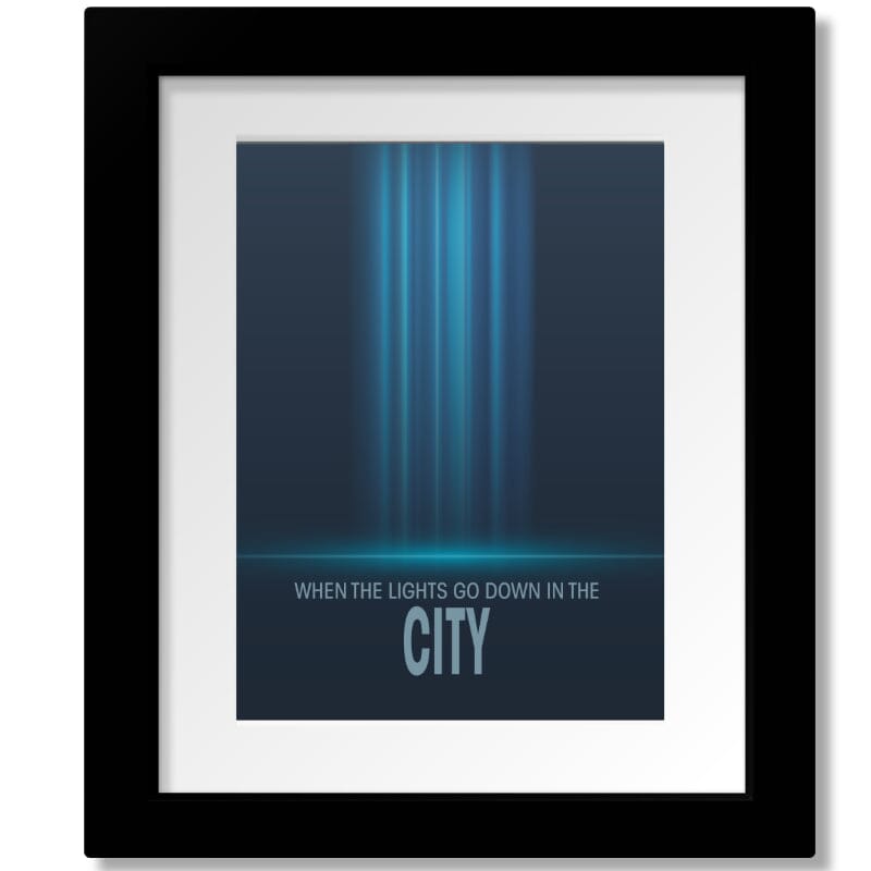 Lights by Journey - Musical Song Lyric Poster Artwork Song Lyrics Art Song Lyrics Art 8x10 Matted and Framed Print