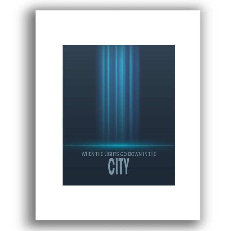 Lights by Journey - Musical Song Lyric Poster Artwork Song Lyrics Art Song Lyrics Art 8x10 Unframed White Matted Print