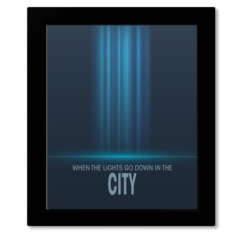 Lights by Journey - Musical Song Lyric Poster Artwork Song Lyrics Art Song Lyrics Art 8x10 Framed Print (without Mat)
