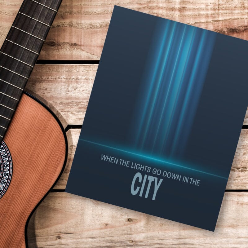 Lights by Journey - Musical Song Lyric Poster Artwork Song Lyrics Art Song Lyrics Art 8x10 Unframed Print