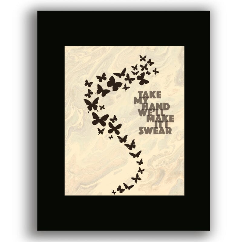 Living on a Prayer by Bon Jovi - Wall Print Rock Music Art Song Lyrics Art Song Lyrics Art 8x10 Black Matted Unframed Print