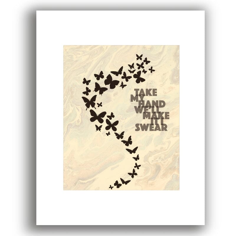 Living on a Prayer by Bon Jovi - Wall Print Rock Music Art Song Lyrics Art Song Lyrics Art 8x10 White Matted Unframed Print