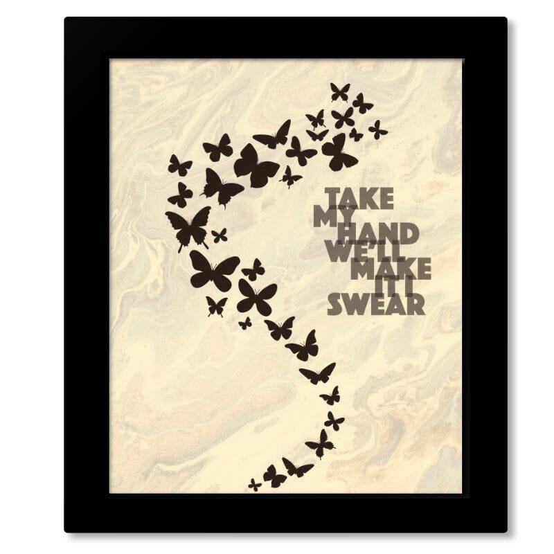 Living on a Prayer by Bon Jovi - Wall Print Rock Music Art Song Lyrics Art Song Lyrics Art 8x10 Framed Print - without Mat