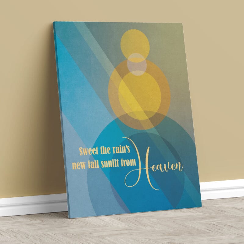 Morning Has Broken by Cat Stevens - 70s Lyric Wedding Art Song Lyrics Art Song Lyrics Art 11x14 Canvas Wrap