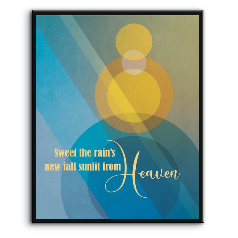 Morning Has Broken by Cat Stevens - 70s Lyric Wedding Art Song Lyrics Art Song Lyrics Art 8x10 Plaque Mount